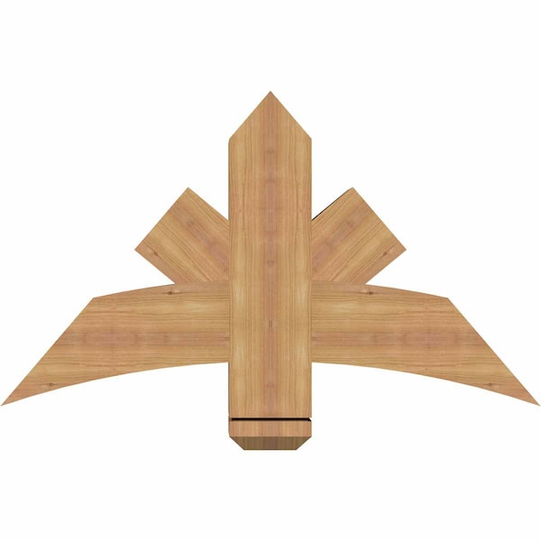 Ekena Millwork Alberta Smooth Timber Gable Bracket, Western Red Cedar, 36"W x 21"H x 5 1/2"D x 5 1/2"F, 14/12 Pitch GBW036X21X0606ALB00SWR - main